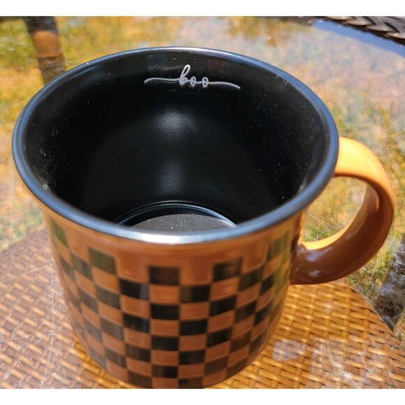 Market Finds Other - Halloween Checkered "Boo" Mug - Market Finds - Microwave & Dishwasher Safe